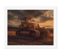 HETVBNS DIY Digital Painting by Numbers Kit for Adults Beginners - Bulldozer Evening Paint by Numbers Kits, DIY Acrylic Painting on Canvas for Home Decor 50x65cm