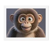 HETVBNS DIY Digital Painting by Numbers Kit for Adults Beginners - Cartoon Brown Monkey Paint by Numbers Kits, DIY Acrylic Painting on Canvas for Home Decor 30x40cm