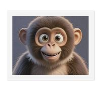 HETVBNS DIY Digital Painting by Numbers Kit for Adults Beginners - Cartoon Brown Monkey Paint by Numbers Kits, DIY Acrylic Painting on Canvas for Home Decor 50x65cm