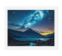 HETVBNS DIY Digital Painting by Numbers Kit for Adults Beginners - Celestial Night Sky Paint by Numbers Kits, DIY Acrylic Painting on Canvas for Home Decor 50x65cm