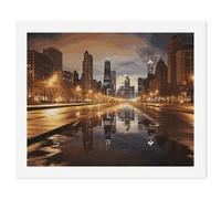 HETVBNS DIY Digital Painting by Numbers Kit for Adults Beginners - Chicago Paint by Numbers Kits, DIY Acrylic Painting on Canvas for Home Decor 60x75cm