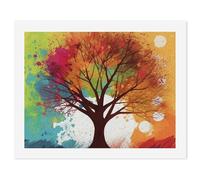 HETVBNS DIY Digital Painting by Numbers Kit for Adults Beginners - Colorful Tree Paint by Numbers Kits, DIY Acrylic Painting on Canvas for Home Decor 50x65cm