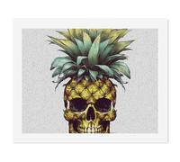 HETVBNS DIY Digital Painting by Numbers Kit for Adults Beginners - Cool Skull Pineapple Paint by Numbers Kits, DIY Acrylic Painting on Canvas for Home Decor 50x65cm