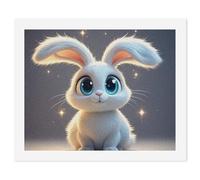 HETVBNS DIY Digital Painting by Numbers Kit for Adults Beginners - Cute Cartoon Rabbit Paint by Numbers Kits, DIY Acrylic Painting on Canvas for Home Decor 60x75cm