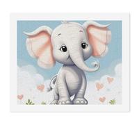 HETVBNS DIY Digital Painting by Numbers Kit for Adults Beginners - Cute Elephant Paint by Numbers Kits, DIY Acrylic Painting on Canvas for Home Decor 60x75cm