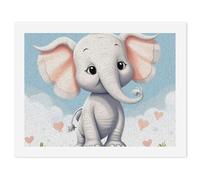 HETVBNS DIY Digital Painting by Numbers Kit for Adults Beginners - Cute Elephant Paint by Numbers Kits, DIY Acrylic Painting on Canvas for Home Decor 30x40cm