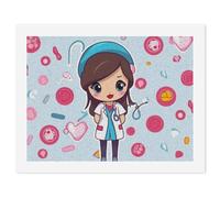 HETVBNS DIY Digital Painting by Numbers Kit for Adults Beginners - Cute Nurse Paint by Numbers Kits, DIY Acrylic Painting on Canvas for Home Decor 30x40cm