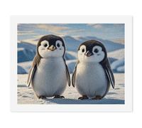 HETVBNS DIY Digital Painting by Numbers Kit for Adults Beginners - Cute Penguins Paint by Numbers Kits, DIY Acrylic Painting on Canvas for Home Decor 30x40cm