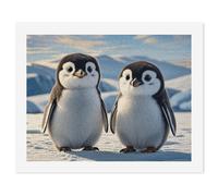 HETVBNS DIY Digital Painting by Numbers Kit for Adults Beginners - Cute Penguins Paint by Numbers Kits, DIY Acrylic Painting on Canvas for Home Decor 50x65cm