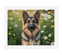 HETVBNS DIY Digital Painting by Numbers Kit for Adults Beginners - Cute Pet German Shepherd Dog Paint by Numbers Kits, DIY Acrylic Painting on Canvas for Home Decor 50x65cm