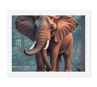 HETVBNS DIY Digital Painting by Numbers Kit for Adults Beginners - Elephants Red Paint by Numbers Kits, DIY Acrylic Painting on Canvas for Home Decor 50x65cm