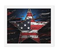 HETVBNS DIY Digital Painting by Numbers Kit for Adults Beginners - Flag Stars Paint by Numbers Kits, DIY Acrylic Painting on Canvas for Home Decor 40x50cm