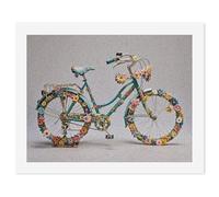 HETVBNS DIY Digital Painting by Numbers Kit for Adults Beginners - Flower Bicycle Paint by Numbers Kits, DIY Acrylic Painting on Canvas for Home Decor 50x65cm