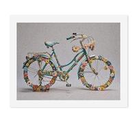 HETVBNS DIY Digital Painting by Numbers Kit for Adults Beginners - Flower Bicycle Paint by Numbers Kits, DIY Acrylic Painting on Canvas for Home Decor 30x40cm