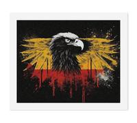 HETVBNS DIY Digital Painting by Numbers Kit for Adults Beginners - Germany Flag Eagle Paint by Numbers Kits, DIY Acrylic Painting on Canvas for Home Decor 60x75cm