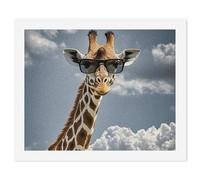 HETVBNS DIY Digital Painting by Numbers Kit for Adults Beginners - Giraffe Wearing Sunglasses Paint by Numbers Kits, DIY Acrylic Painting on Canvas for Home Decor 40x50cm