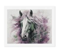 HETVBNS DIY Digital Painting by Numbers Kit for Adults Beginners - Green Horse Paint by Numbers Kits, DIY Acrylic Painting on Canvas for Home Decor 50x65cm