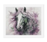 HETVBNS DIY Digital Painting by Numbers Kit for Adults Beginners - Green Horse Paint by Numbers Kits, DIY Acrylic Painting on Canvas for Home Decor 60x75cm