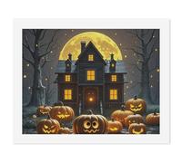 HETVBNS DIY Digital Painting by Numbers Kit for Adults Beginners - Halloween Night Paint by Numbers Kits, DIY Acrylic Painting on Canvas for Home Decor 50x65cm