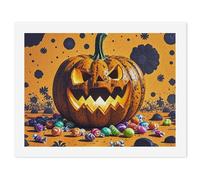 HETVBNS DIY Digital Painting by Numbers Kit for Adults Beginners - Halloween Pumpkin Monster Paint by Numbers Kits, DIY Acrylic Painting on Canvas for Home Decor 30x40cm