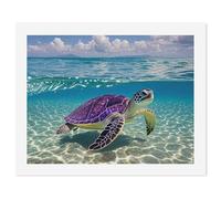 HETVBNS DIY Digital Painting by Numbers Kit for Adults Beginners - Hawaii with Purple Sea Turtle Paint by Numbers Kits, DIY Acrylic Painting on Canvas for Home Decor 50x65cm