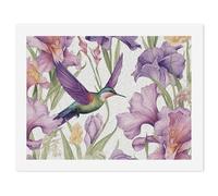 HETVBNS DIY Digital Painting by Numbers Kit for Adults Beginners - Hummingbirds Irises Flowers Paint by Numbers Kits, DIY Acrylic Painting on Canvas for Home Decor 30x40cm