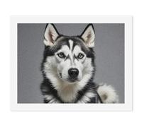 HETVBNS DIY Digital Painting by Numbers Kit for Adults Beginners - Husky Dog Paint by Numbers Kits, DIY Acrylic Painting on Canvas for Home Decor 30x40cm