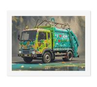 HETVBNS DIY Digital Painting by Numbers Kit for Adults Beginners - I Love Garbage Trucks Paint by Numbers Kits, DIY Acrylic Painting on Canvas for Home Decor 30x40cm