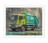 HETVBNS DIY Digital Painting by Numbers Kit for Adults Beginners - I Love Garbage Trucks Paint by Numbers Kits, DIY Acrylic Painting on Canvas for Home Decor 50x65cm