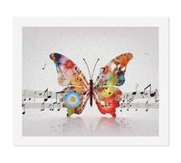 HETVBNS DIY Digital Painting by Numbers Kit for Adults Beginners - Music Butterfly Paint by Numbers Kits, DIY Acrylic Painting on Canvas for Home Decor 40x50cm