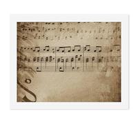 HETVBNS DIY Digital Painting by Numbers Kit for Adults Beginners - Music Notes on Old Paper Paint by Numbers Kits, DIY Acrylic Painting on Canvas for Home Decor 50x65cm
