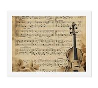 HETVBNS DIY Digital Painting by Numbers Kit for Adults Beginners - Music Notes Paint by Numbers Kits, DIY Acrylic Painting on Canvas for Home Decor 30x40cm