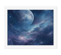 HETVBNS DIY Digital Painting by Numbers Kit for Adults Beginners - Nebula And Moon Paint by Numbers Kits, DIY Acrylic Painting on Canvas for Home Decor 50x65cm