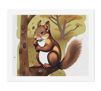 HETVBNS DIY Digital Painting by Numbers Kit for Adults Beginners - Nut-eating Squirrel Paint by Numbers Kits, DIY Acrylic Painting on Canvas for Home Decor 40x50cm