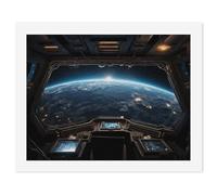 HETVBNS DIY Digital Painting by Numbers Kit for Adults Beginners - Outer Space Views from The Spaceship Paint by Numbers Kits, DIY Acrylic Painting on Canvas for Home Decor 50x65cm