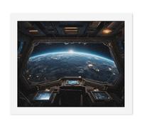 HETVBNS DIY Digital Painting by Numbers Kit for Adults Beginners - Outer Space Views from The Spaceship Paint by Numbers Kits, DIY Acrylic Painting on Canvas for Home Decor 40x50cm