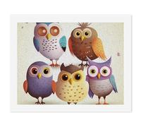 HETVBNS DIY Digital Painting by Numbers Kit for Adults Beginners - Owls Birds Paint by Numbers Kits, DIY Acrylic Painting on Canvas for Home Decor 50x65cm