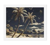 HETVBNS DIY Digital Painting by Numbers Kit for Adults Beginners - Palm Tree Paint by Numbers Kits, DIY Acrylic Painting on Canvas for Home Decor 60x75cm