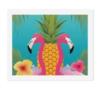 HETVBNS DIY Digital Painting by Numbers Kit for Adults Beginners - Pineapple Flamingo Paint by Numbers Kits, DIY Acrylic Painting on Canvas for Home Decor 40x50cm