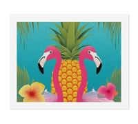 HETVBNS DIY Digital Painting by Numbers Kit for Adults Beginners - Pineapple Flamingo Paint by Numbers Kits, DIY Acrylic Painting on Canvas for Home Decor 50x65cm