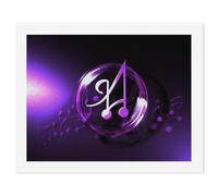 HETVBNS DIY Digital Painting by Numbers Kit for Adults Beginners - Purple Music Symbol Paint by Numbers Kits, DIY Acrylic Painting on Canvas for Home Decor 50x65cm