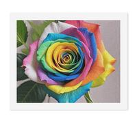 HETVBNS DIY Digital Painting by Numbers Kit for Adults Beginners - Rainbow Rose Paint by Numbers Kits, DIY Acrylic Painting on Canvas for Home Decor 60x75cm