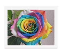 HETVBNS DIY Digital Painting by Numbers Kit for Adults Beginners - Rainbow Rose Paint by Numbers Kits, DIY Acrylic Painting on Canvas for Home Decor 50x65cm