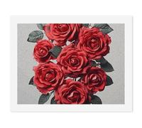 HETVBNS DIY Digital Painting by Numbers Kit for Adults Beginners - Red Rose Flower Cluster Paint by Numbers Kits, DIY Acrylic Painting on Canvas for Home Decor 30x40cm