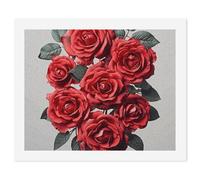 HETVBNS DIY Digital Painting by Numbers Kit for Adults Beginners - Red Rose Flower Cluster Paint by Numbers Kits, DIY Acrylic Painting on Canvas for Home Decor 60x75cm
