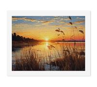 HETVBNS DIY Digital Painting by Numbers Kit for Adults Beginners - Reeds by The River Paint by Numbers Kits, DIY Acrylic Painting on Canvas for Home Decor 30x40cm