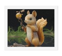 HETVBNS DIY Digital Painting by Numbers Kit for Adults Beginners - Resin Squirrel Paint by Numbers Kits, DIY Acrylic Painting on Canvas for Home Decor 60x75cm