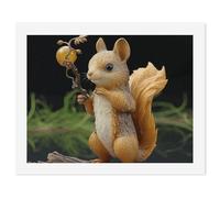 HETVBNS DIY Digital Painting by Numbers Kit for Adults Beginners - Resin Squirrel Paint by Numbers Kits, DIY Acrylic Painting on Canvas for Home Decor 50x65cm