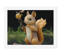 HETVBNS DIY Digital Painting by Numbers Kit for Adults Beginners - Resin Squirrel Paint by Numbers Kits, DIY Acrylic Painting on Canvas for Home Decor 30x40cm