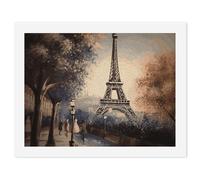 HETVBNS DIY Digital Painting by Numbers Kit for Adults Beginners - Romantic Paris Eiffel Tower Paint by Numbers Kits, DIY Acrylic Painting on Canvas for Home Decor 30x40cm